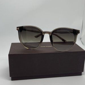 NEW TOM FORD ROUNDED SUNGLASSES/LIGHT BROWN 807 KS